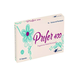 Progesterona Profer 400, distribuida por Profamilia en República Dominicana.